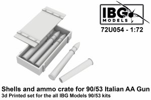 IBG 72U054 Shells and ammo crates for 90/53 Italian Anti Aircraft Gun 1/72