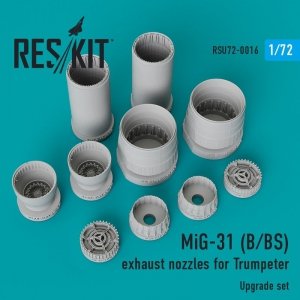 RESKIT RSU72-0016 MiG-31 B/BS exhaust nozzles for Trumpeter 1/72