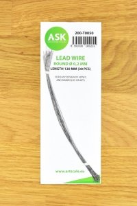 ASK T0050 Lead Wire  Round Ø 0,2 mm x 120 mm (30 pcs)