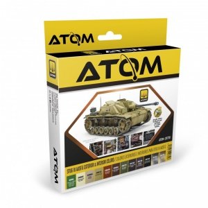 AMMO by Mig Jimenez 20730 ATOM STUG III Ausf.G Exterior & Interior Colors Set 12x20ml