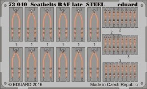 Eduard 73040 Seatbelts RAF late STEEL 1/72