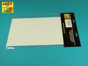 Aber PS-4 Płyty z białego polistyrenu 195 x 315 x 1,00 po 2 szt. / Polystyrene plates 195 x 315 x 1,00 mm x 2 pcs.