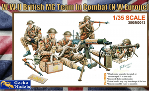 Gecko Models 35GM0013 WWII BRITISH MG TEAM IN COMBAT  (1:35)