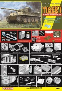 Dragon 6990 Tiger I Early Production Wittmann's Tiger 13./Panzer Regiment 1 Operation Zitadelle July 1943 1/35
