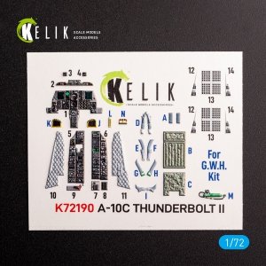 Kelik K72190 A-10C Thunderbolt II - interior 3D decals for GWH kit (1/72)