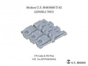 E.T. Model P35-070 Modern U.S. M48/M60 T142 Workable Track ( 3D Printed ) 1/35