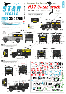 Star Decals 35-C1200 Vietnam Gun Trucks 7 1/35