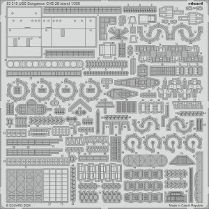 Eduard 53310 USS Sangamon CVE-26 island TRUMPETER 1/350