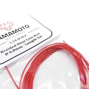 Yamamoto YMPTUN92 Wąż pleciony czerwony 0,8 mm 2m  1/24