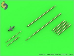 Master AM-72-104 Sukhoi Su-9 / Sukhoi Su-11 (Fishpot / Fishpot C) - Pilot Tubes and missile rails heads 1:72