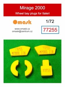 Omask 77255 Mirage 2000 wheel bay foam plugs (for Italeri) 1/72