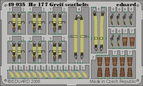Eduard 49035 He 177 Greif seatbelts 1/48 CMK / MPM