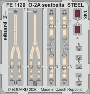 Eduard FE1120 O-2A seatbelts STEEL 1/48 ICM