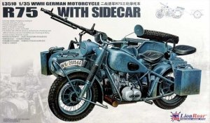Great Wall Hobby L3510 WWII German BMW R75 with Sidecar 1/35
