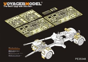 Voyager Model PE35348 WWII German PaK 43/3 L/71 mit Behelfslafette For DRAGON 6522 1/35