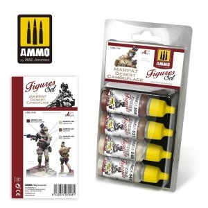 AMMO of Mig Jimenez 7048 Marpat Desert Camouflage Figures Set 4x17ml