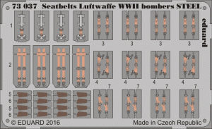 Eduard 73037 Seatbelts Luftwaffe WWII bombers STEEL 1/72