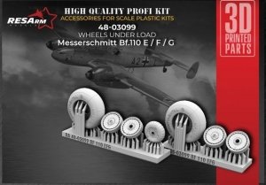 RESArm 48-03099 BF 110 EFG - Wheels under load (3D resin printing) 1/48