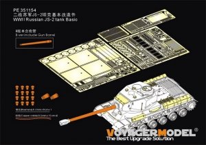Voyager Model PE351154B (B ver include Gun Barrel) WWII Russian JS-2 tank Basic（For TAMIYA 35289） 1/35