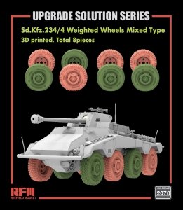Rye Field Model 2078 Sd.Kfz.234/4 Weighted wheels Mixed Type 1/35