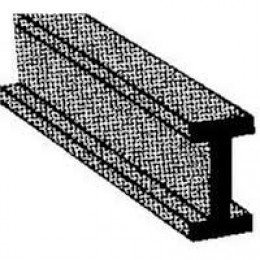 Plastruct 90024 Dwuteownik H 4.8mm x 2.4mm x 1.3mm x 600mm (ABS) / 5 szt.