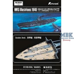 FlyHawk Model FH710118 HMS Illustrious, 1940 Wooden Deck 1/700