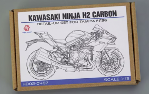 Hobby Design HD02-0407 Photoetch Detail-Up Set for Kawasaki Ninja H2 Carbon Tamiya 1/12