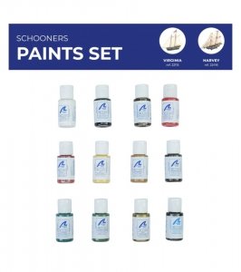 ARTESANIA LATINA 277PACK21 Zestaw farb akrylowych 12x20 ml - Schooners (Virginia, Harvey)