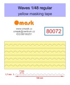Omask 80072 regular waves 1.7x100mm (yellow masking tape) 1/48