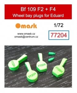 Omask 77204 Bf 109 F2 + F4 wheel bay plugs (for Eduard) 1/72