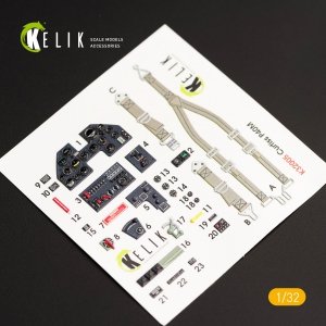 KELIK K32005 P-40M INTERIOR 3D DECALS FOR TRUMPETER KIT 1/32