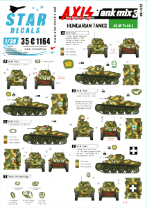 Star Decals 35-C1164 Axis Tank Mix # 3. 38.M Toldi I 1/35