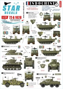 Star Decals 72-A1028 Indochine # 1. The Foreign Legion - 1er REC - Regiment Etranger Cavalerie 1/72