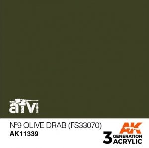 AK Interactive AK11339 Nº9 Olive Drab (FS33070) 17ml
