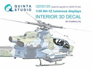 Quinta Studio QD35120 AH-1Z luminous displays for QD+35119/QDS-35119 sets (Academy) 1/35