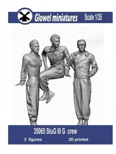 Glowel Miniatures 35065 StuG IIIG crew (3 Figure, 3D Printed) 1/35