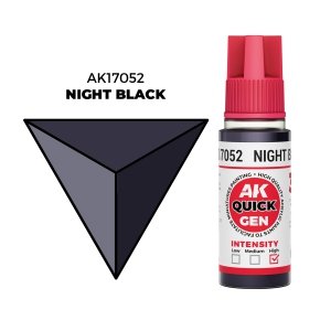 AK Interactive AK17052 NIGHT BLACK – QUICK GEN COLOR 18ml