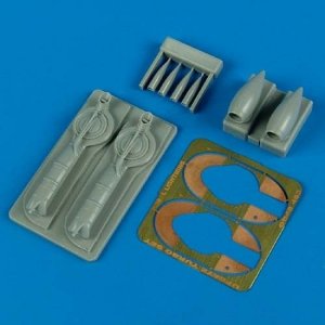 Quickboost QB48463 P-38J Lightning update turbo & air intakes Academy / Eduard 1/48