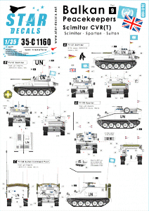 Star Decals 35-C1160 Balkan Peacekeepers # 9. Scimitar CVR(T) 1/35