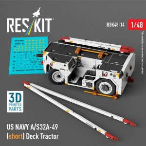 RESKIT RSK48-0014 US NAVY A/S32A-49 (short) Deck Tractor (3D Printed model kit) (1/48)