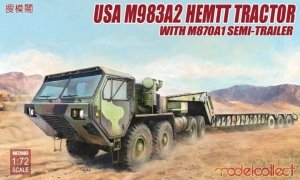 Modelcollect UA72083 USA M983A2 HEMTT Tractor with M870A1 Semi-Trailer 1/72