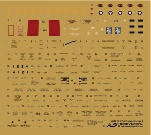 HobbyDecal ST48001V1 P-47 Stencils ver 1 1/48