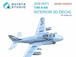 Quinta Studio QDS48372 A-6A 3D-Printed & coloured Interior on decal paper (Kinetic) (Small version) 1/48