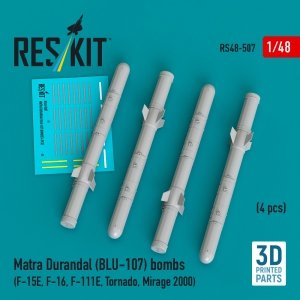 RESKIT RS48-0507 Matra Durandal (BLU-107) bombs (4 pcs) (3D Printed) 1/48