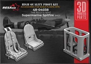 RESArm 48-04038 Supermarine Spitfire (var 2) pilot's seat (3D resin printing) 1/48