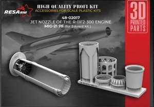 RESArm 48-02017 MIG-21 - Engine Nozzles (for Eduard kit) (3D resin printing) 1/48