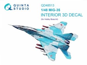 Quinta Studio QD48513 MiG-35 3D-Printed coloured Interior on decal paper (HobbyBoss) 1/48