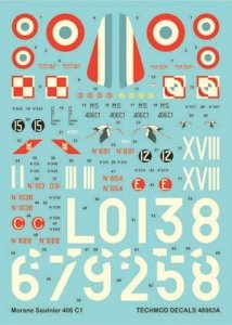Techmod 48083 - Morane-Saulnier MS.406C1 (1:48)
