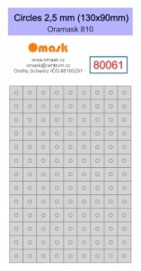 Omask 80061 Circles 2,5 mm (130x90mm) Oramask foil