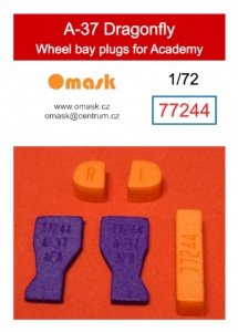 Omask 77244 A-37 Dragonfly wheel bay plugs (for Academy) 1/72